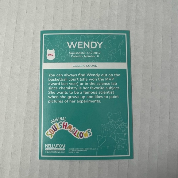 Squishmallow Trading Card Wendy - Picture 2 of 2
